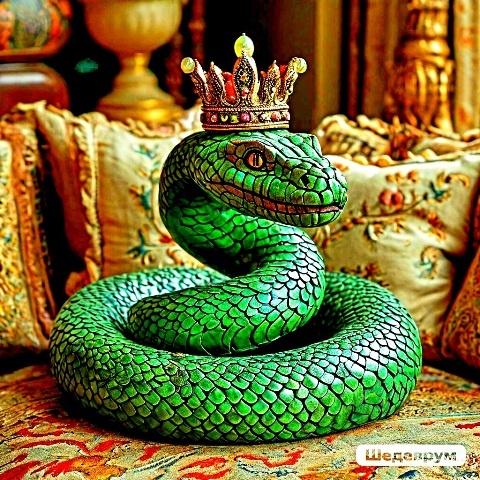 Зеленая деревянная Змея - символ 2026 года
