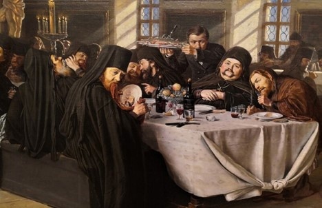 Ð¤ÑÐ°Ð³Ð¼ÐµÐ½Ñ ÐºÐ°ÑÑÐ¸Ð½Ñ Â«ÐÐ¾Ð½Ð°ÑÑÑÑÑÐºÐ°Ñ ÑÑÐ°Ð¿ÐµÐ·Ð°Â» ÐÐ°ÑÐ¸Ð»Ð¸Ð¹ ÐÐµÑÐ¾Ð². 1876. Ð¤Ð¾ÑÐ¾ Ð¸Ð· Ð¾ÑÐºÑÑÑÐ¾Ð³Ð¾ Ð´Ð¾ÑÑÑÐ¿Ð°