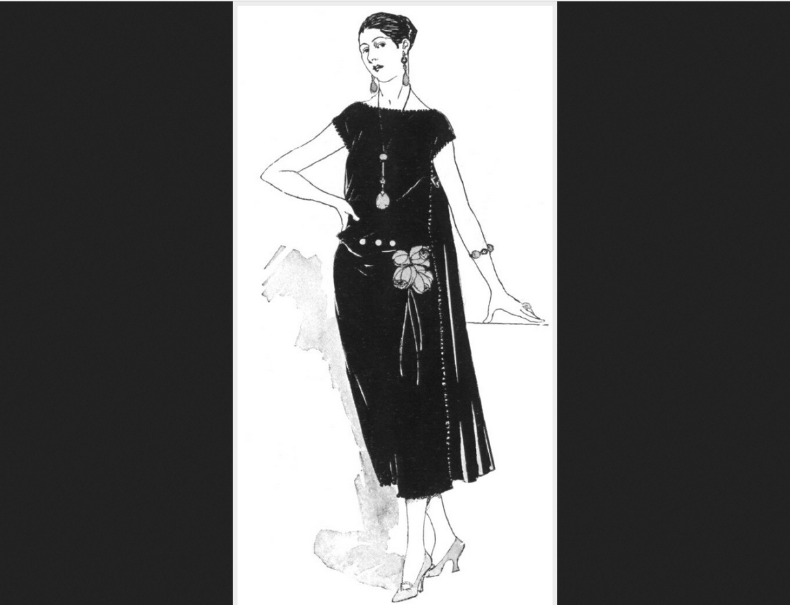 Маленькое черное платье от Дженни в журнале Vogue за 1922 год