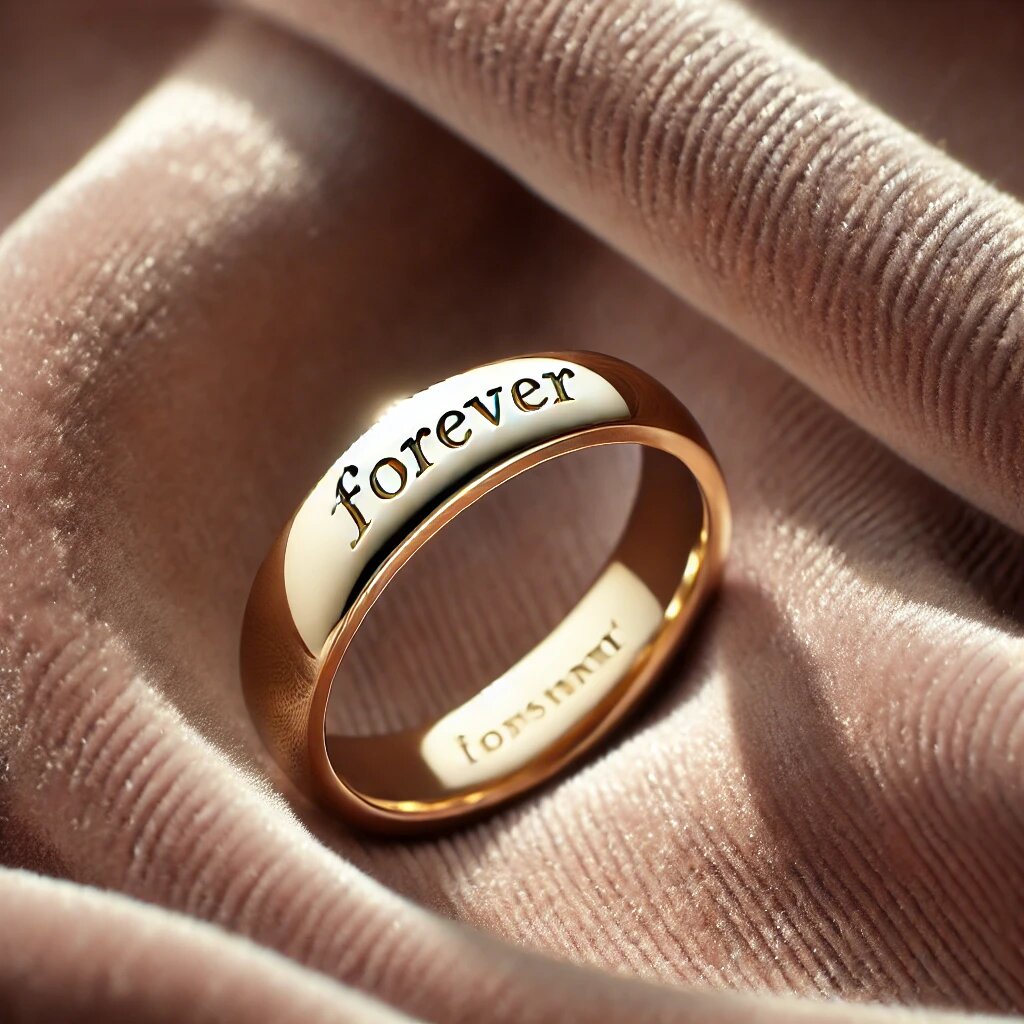 Кольцо с гравировкой "Навсегда"