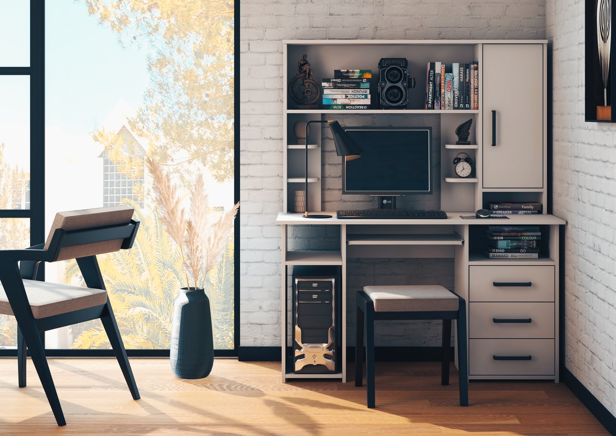 Стол компьютерный Лик-5 + ПКС-6 фабрика "Стиль" г. Пенза.