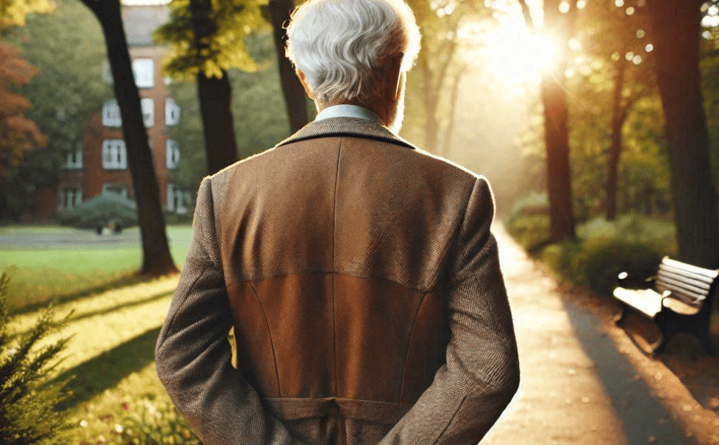    Пожилые люди часто держат руки за спиной