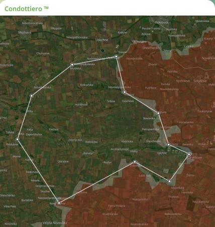    Карта боевых действий с Telegram-канала Condottiero