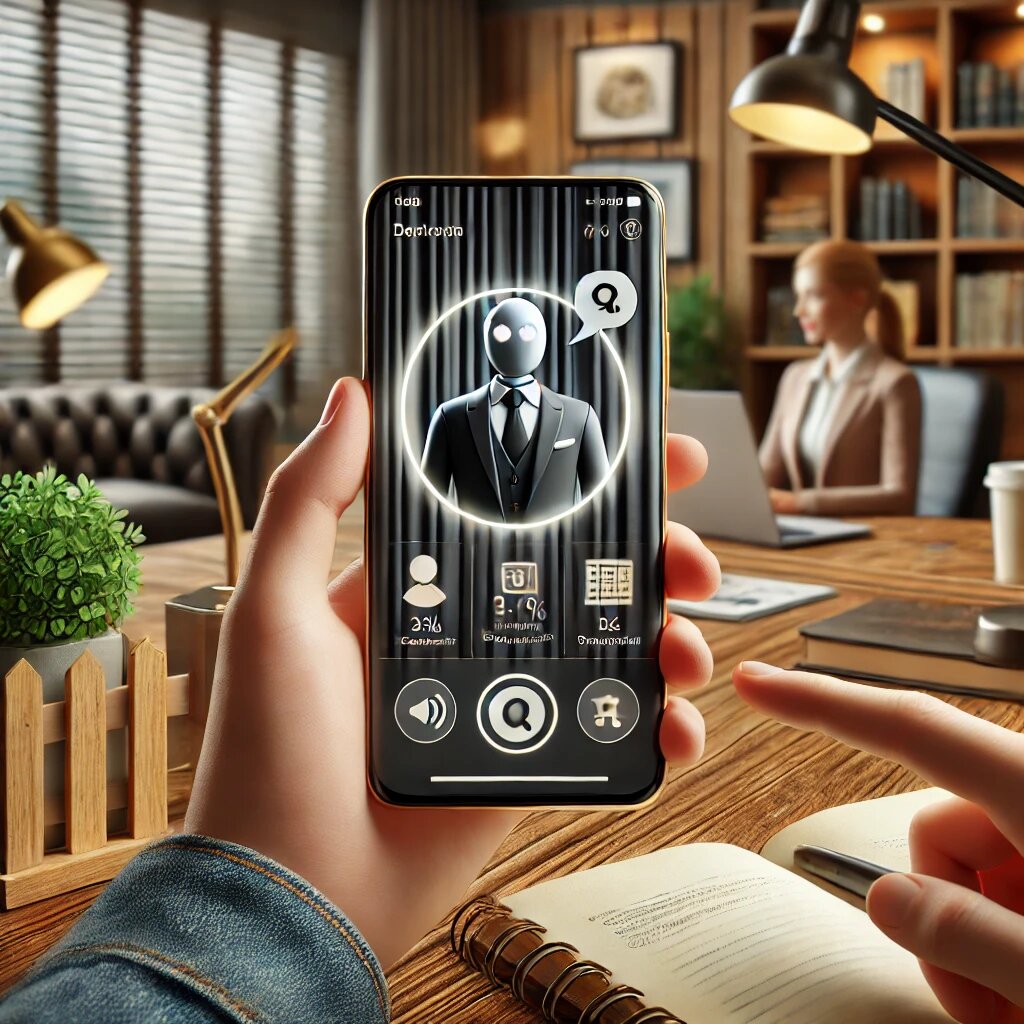 Виртуальный ассистент отвечает на запросы клиентов через смартфон.

