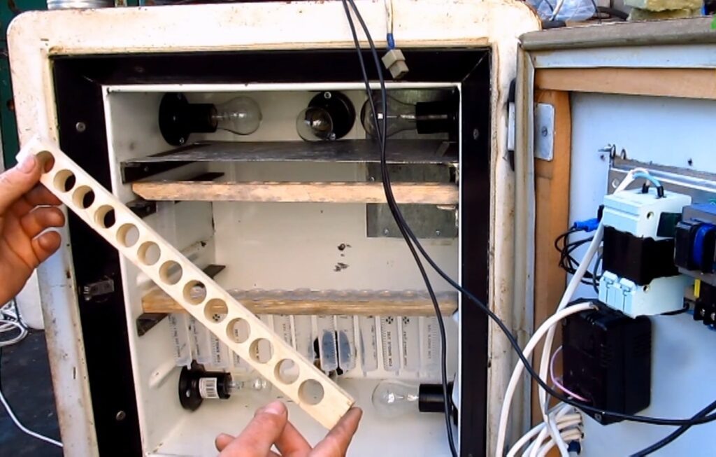 Самодельный инкубатор для вывода пчелиных маток(первый образец).