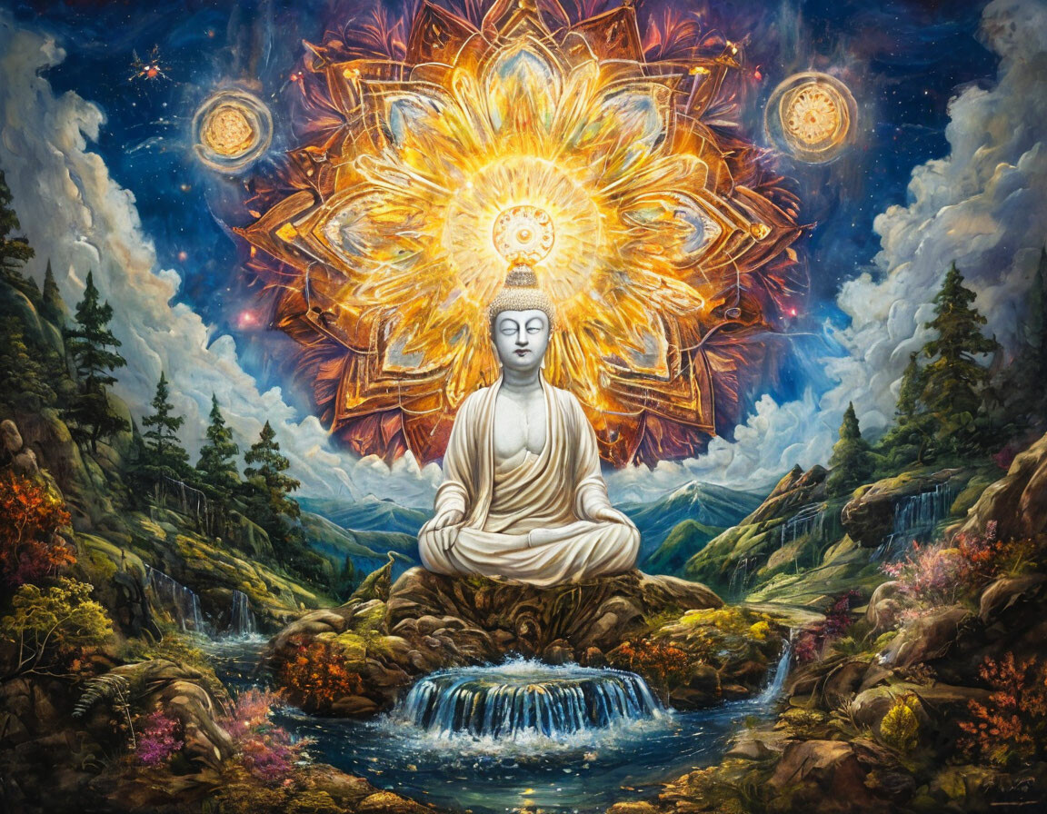 Картинка сгенерирована ИИ яндекса. Как банально, но зато красиво.