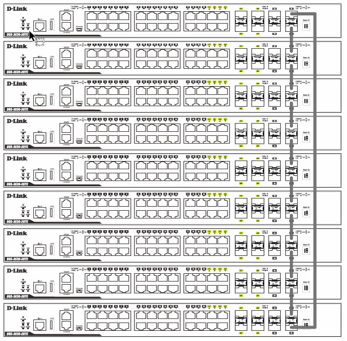 Стек-кольцо на DGS-3630