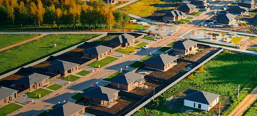 Фото одного из поселков, построенных девелопером Сибирские владения