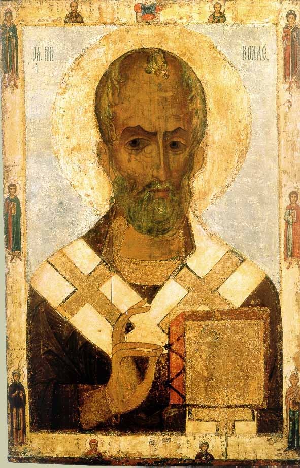 Свт. Николай с избранными святыми. Конец XII в. Новгород. ГТГ, Москва