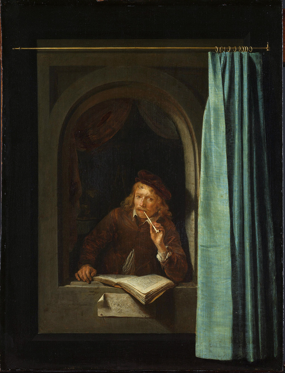 Мужчина, курящий трубку