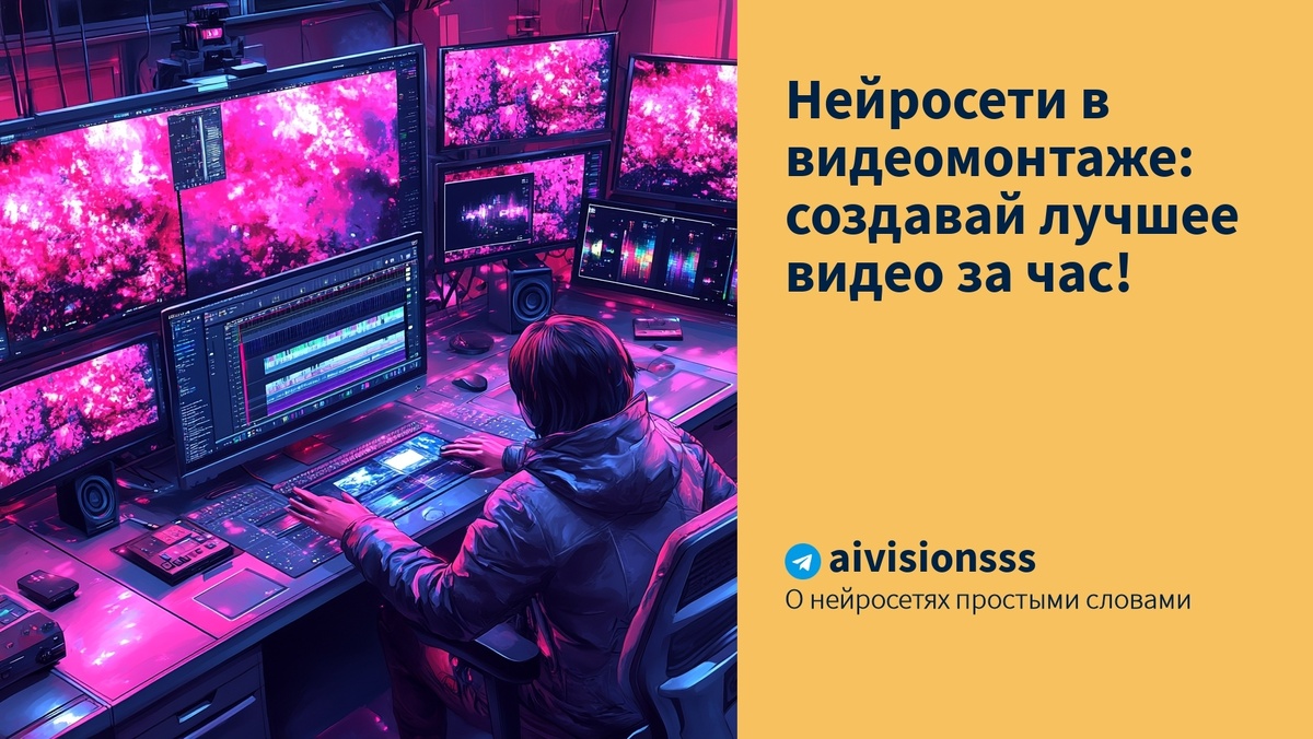    Нейросети в видеомонтаже: создавай лучшее видео за час! aivisions
