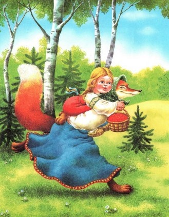 Иллюстрация к сказке «Снегурушка и лиса»
