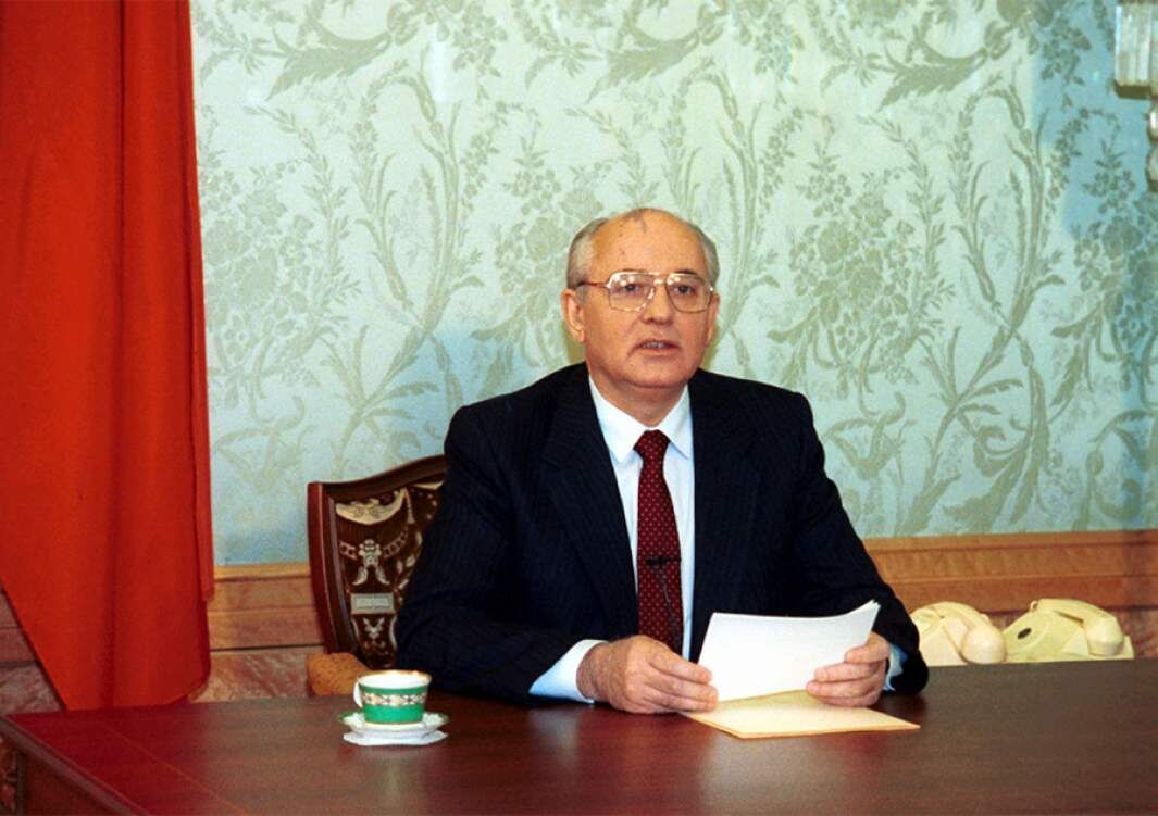 Новогоднее обращение президента СССР М.С. Горбачева к советскому народу. Фото: ТАСС/Юрий Лизунов