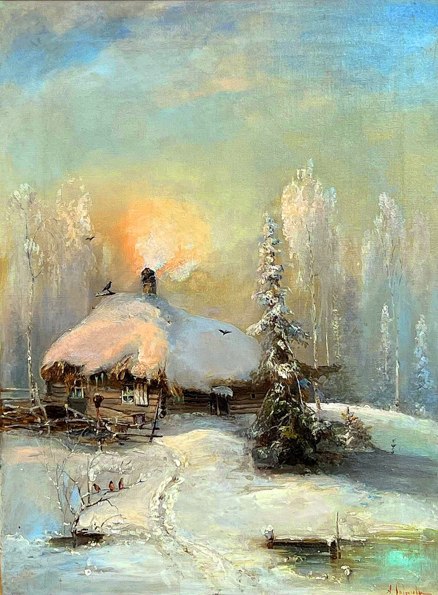 Саврасов Алексей Кондратьевич, «Зимний пейзаж», 1870-е, холст, масло, частное собрание