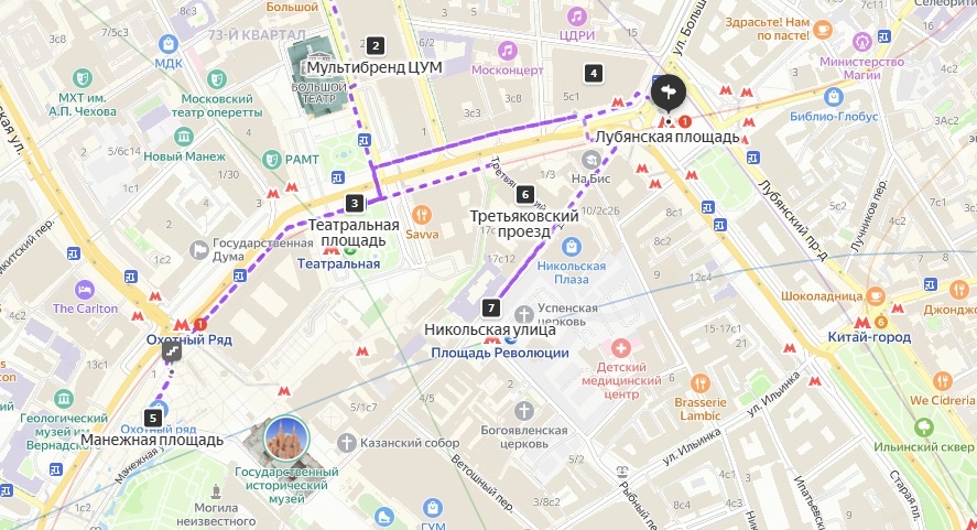 Схематично нанесли интересные локации. Последовательность выбирайте удобную для Вас.