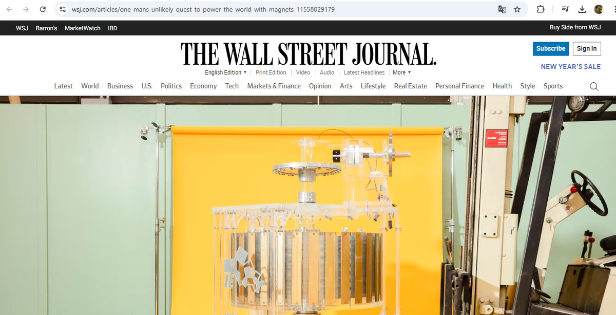https://www.wsj.com/articles/one-mans-unlikely-quest-to-power-the-world-with-magnets-11558029179