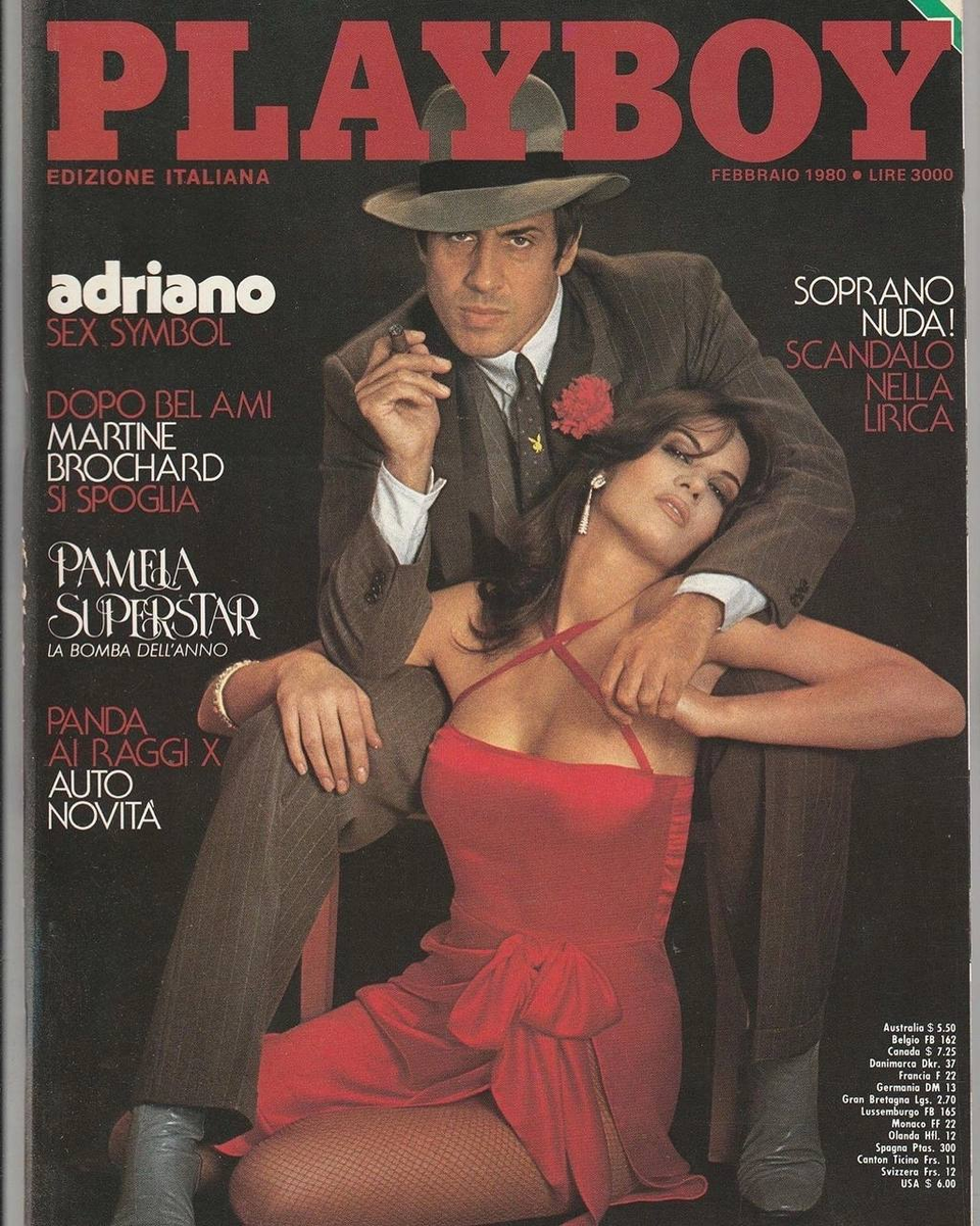 Актёры Адриано Челентано и Памела Праци, фотосессия для журнала Playboy, Италия, 1980 год