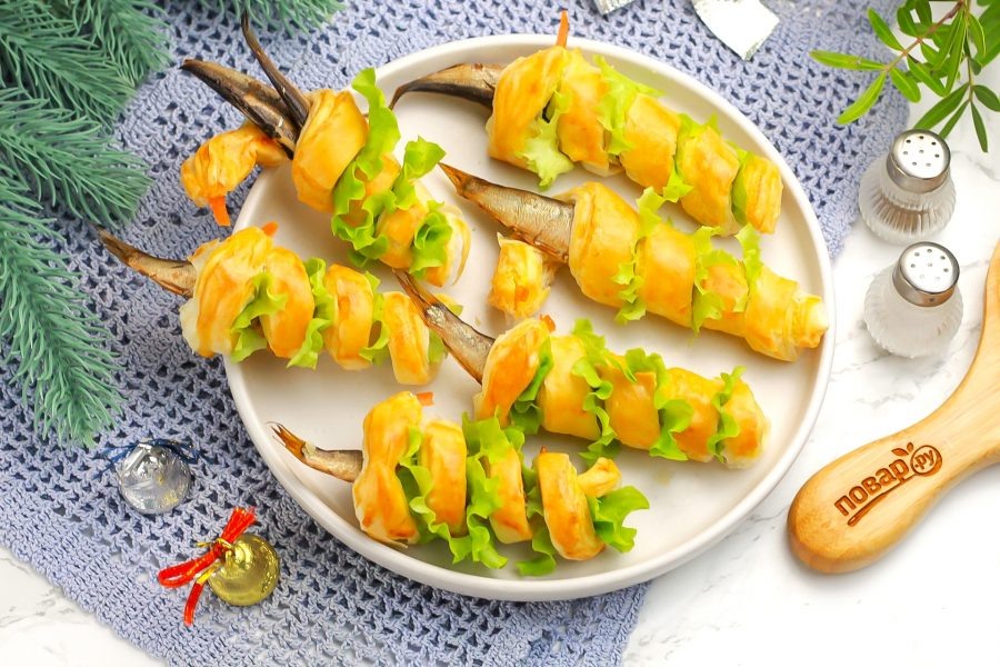 «Змейки» со шпротами 