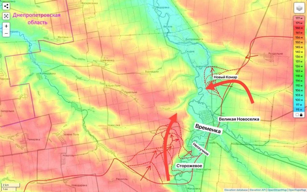    Обстановка в окрестностях Великой Новоселки. Телеграм-канал Юрия Подоляки.