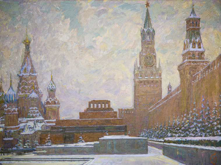 "Мавзолей В. И. Ленина" холст,масло, 1980 год