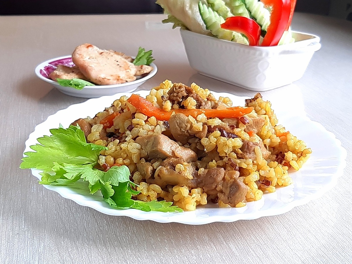 Плов с индейкой и овощи от Валентины Пейппо. 