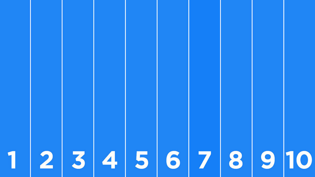 Под какой цифрой оттенок цвета отличается от остальных?