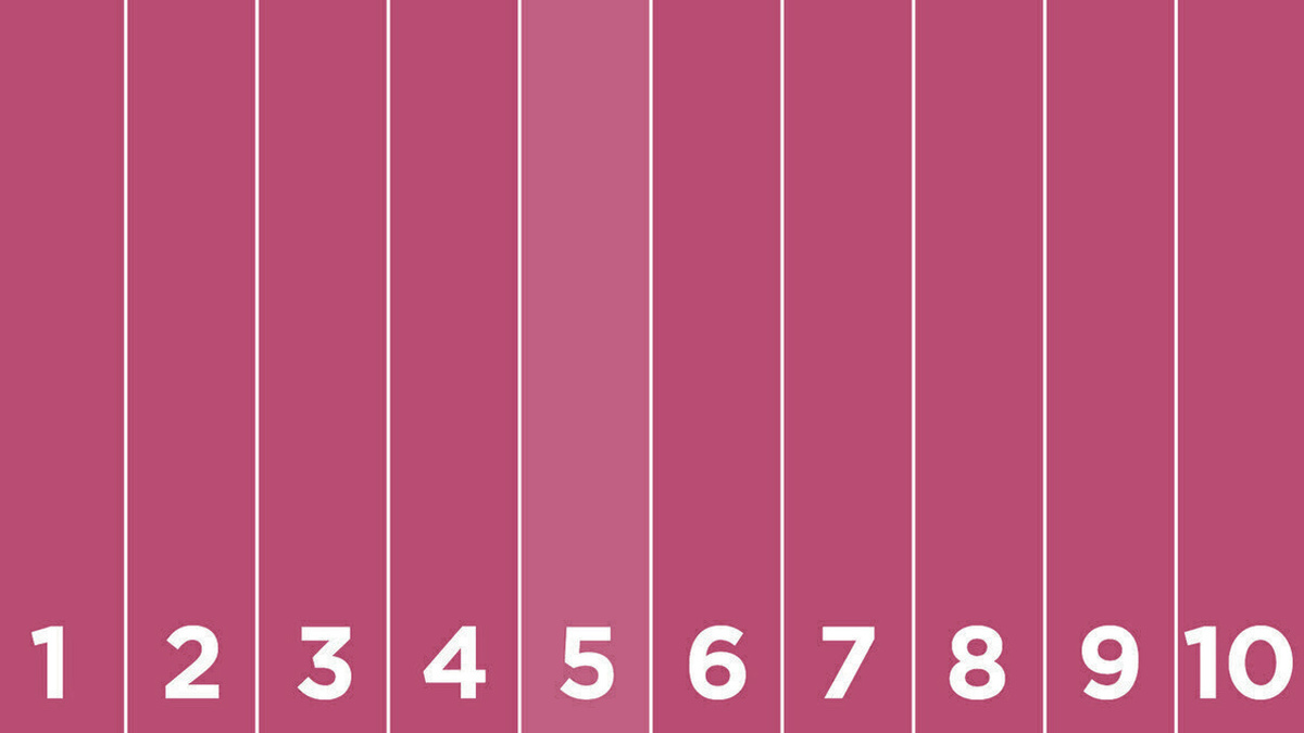 Под какой цифрой оттенок цвета отличается от остальных?