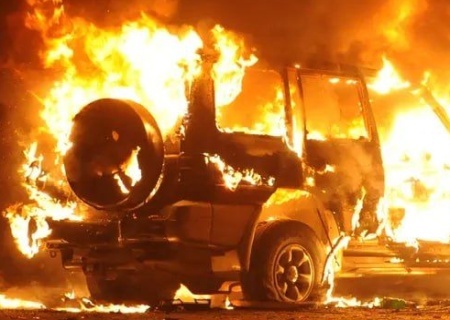    На Украине в 2024 году сожгли почти 350 автомобилей военкомов и военных ВСУ