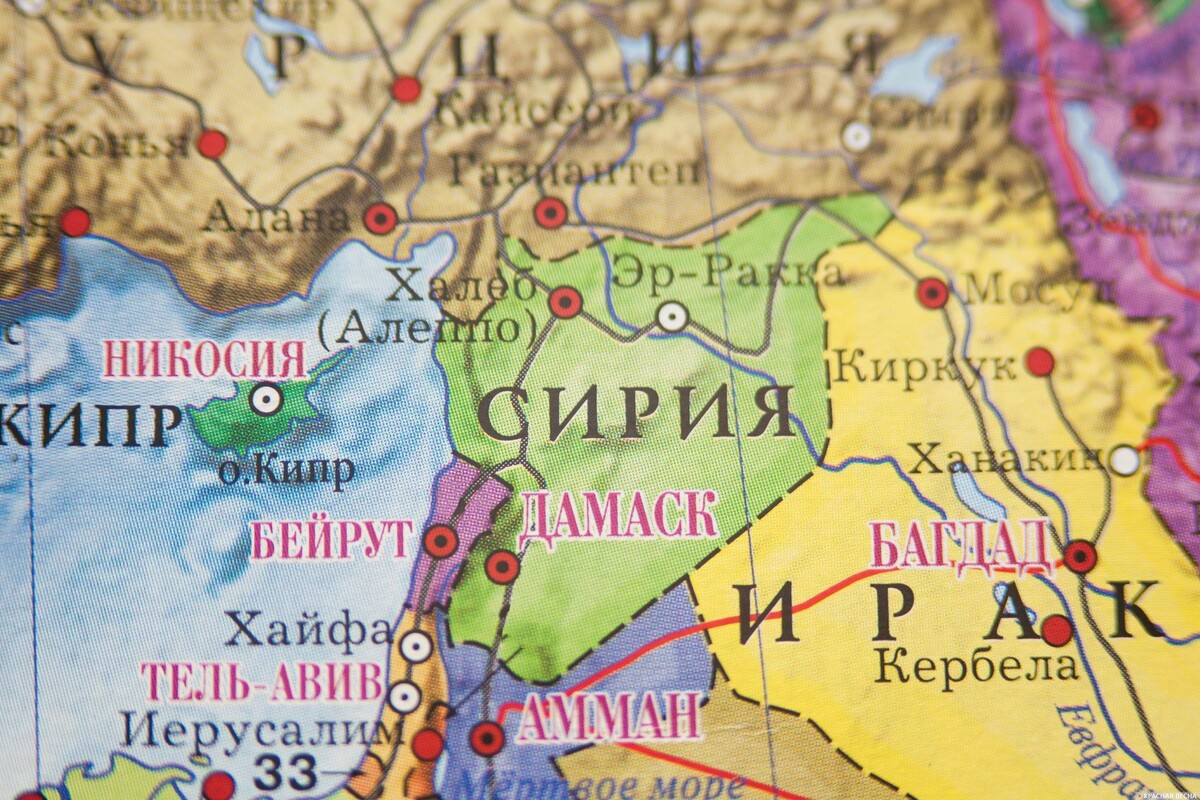 Сирия на карте