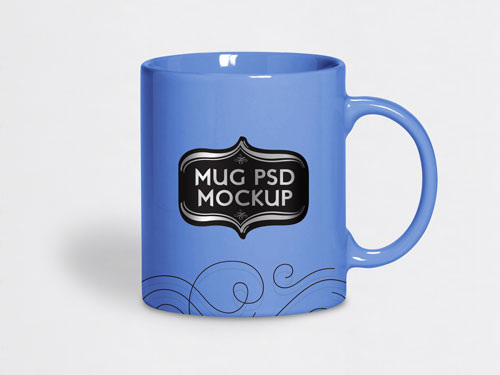 Мокап кружки. При использовании мокапа в формате PSD вы заменяете шаблон на свой дизайн.