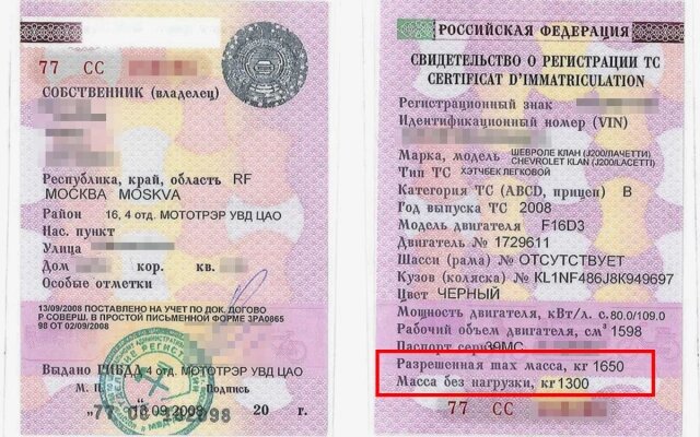 В СТС обязательно вписаны два значения: снаряженная и полная масса (Фото: Autonews)