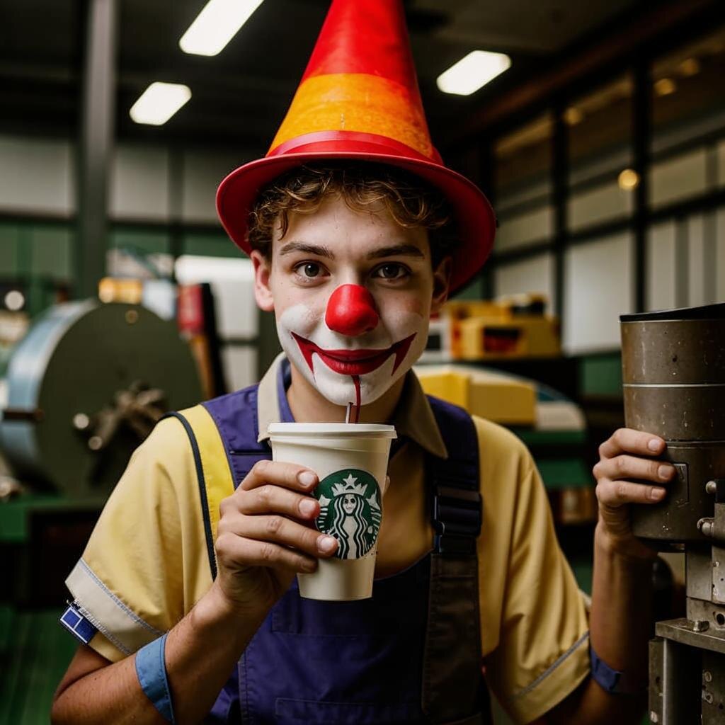 как ии видит праздничного заводчанина, который любит кофе