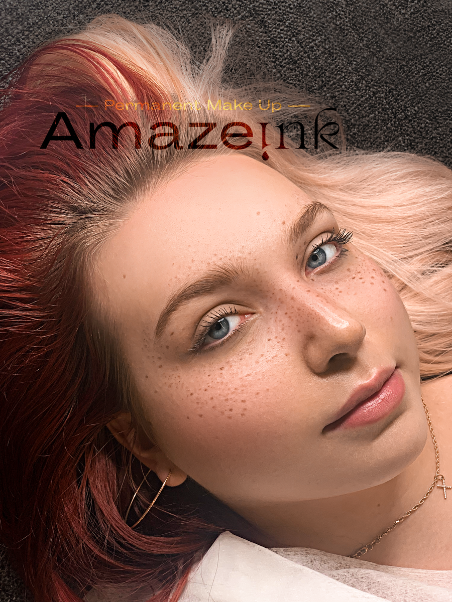 перманентный макияж веснушек от студии Amazeink