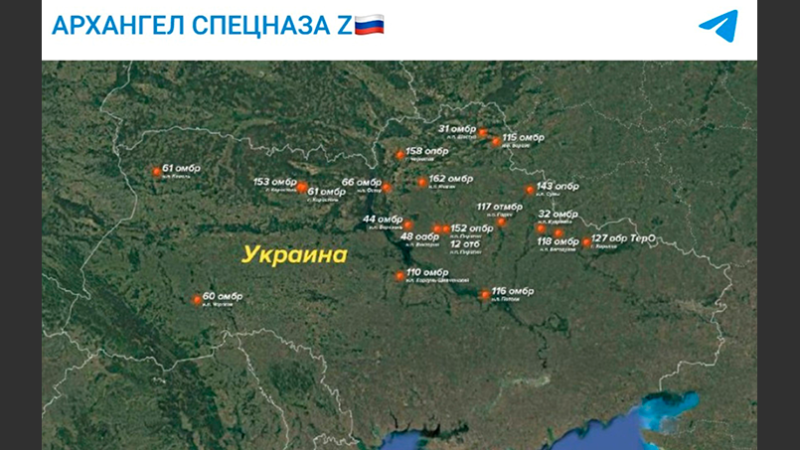   Враг концентрирует силы на северо-восточном направлении//Скриншот поста из ТГ-канала "Архангел Спецназа Z"