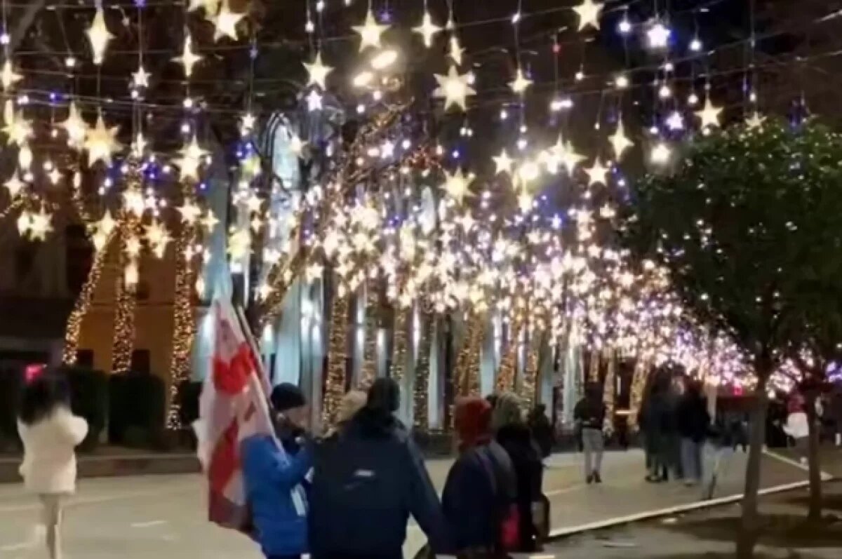    РИА Новости: обстановка у дворца, где ночует Зурабишвили, спокойная