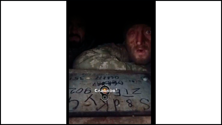    Вове и Саше дали возможность передать привет родным. Скриншот с ТГ-канала "Сладков+"