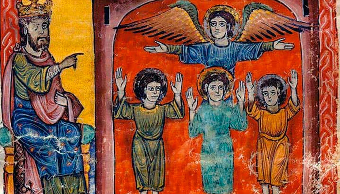 Праведные отроки в печи, книжная миниатюра. Фото: foma.ru