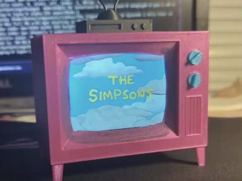    На основе Raspberry Pi сделали мини-телевизор из «Симпсонов»