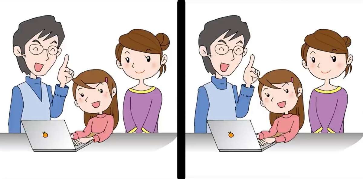 найди 3 отличия