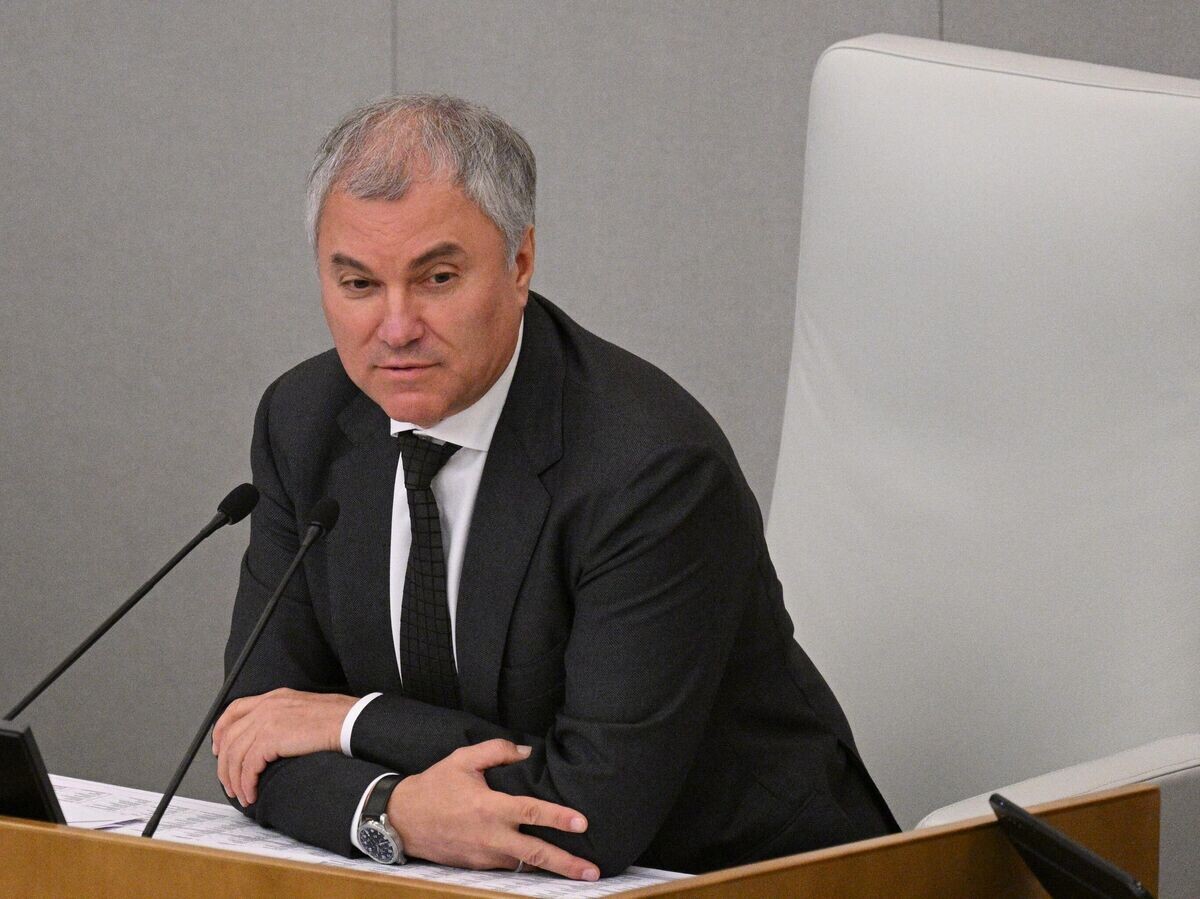  Председатель Государственной Думы РФ Вячеслав Володин на пленарном заседании Государственной Думы РФ© РИА Новости / Рамиль Ситдиков