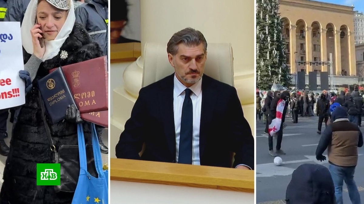    Протестующие высмеяли футбольное прошлое избранного президента Грузии