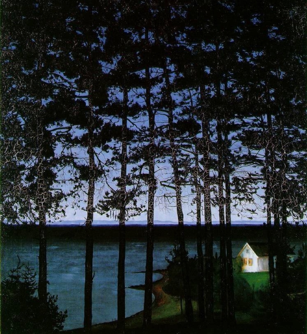 Домик рыбака. Художник Харальд Оскар Сольберг