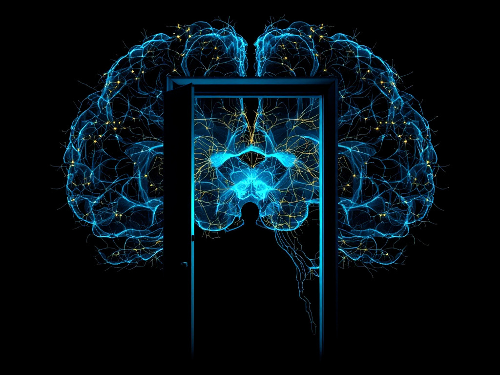 Активность мозга до и после прохождения через дверной проём