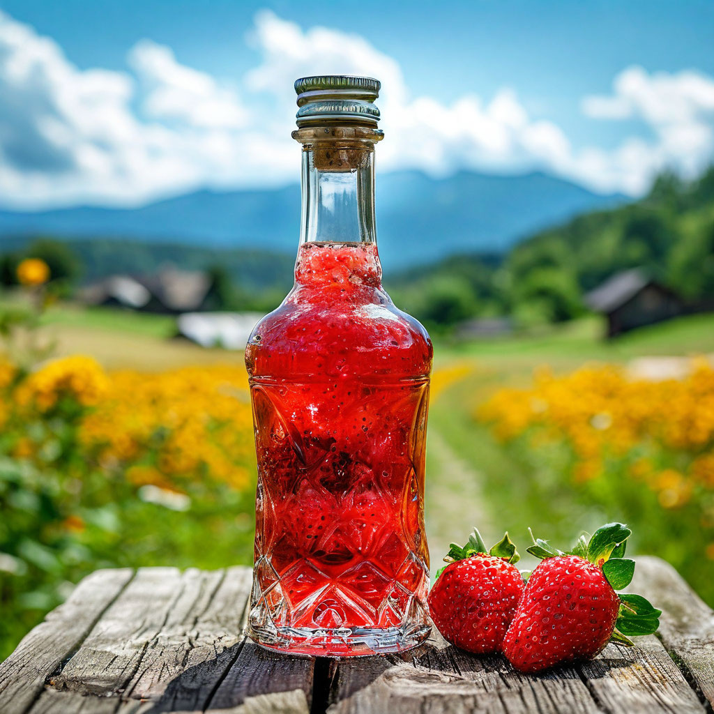 Клубничелло в представлении нейросети)