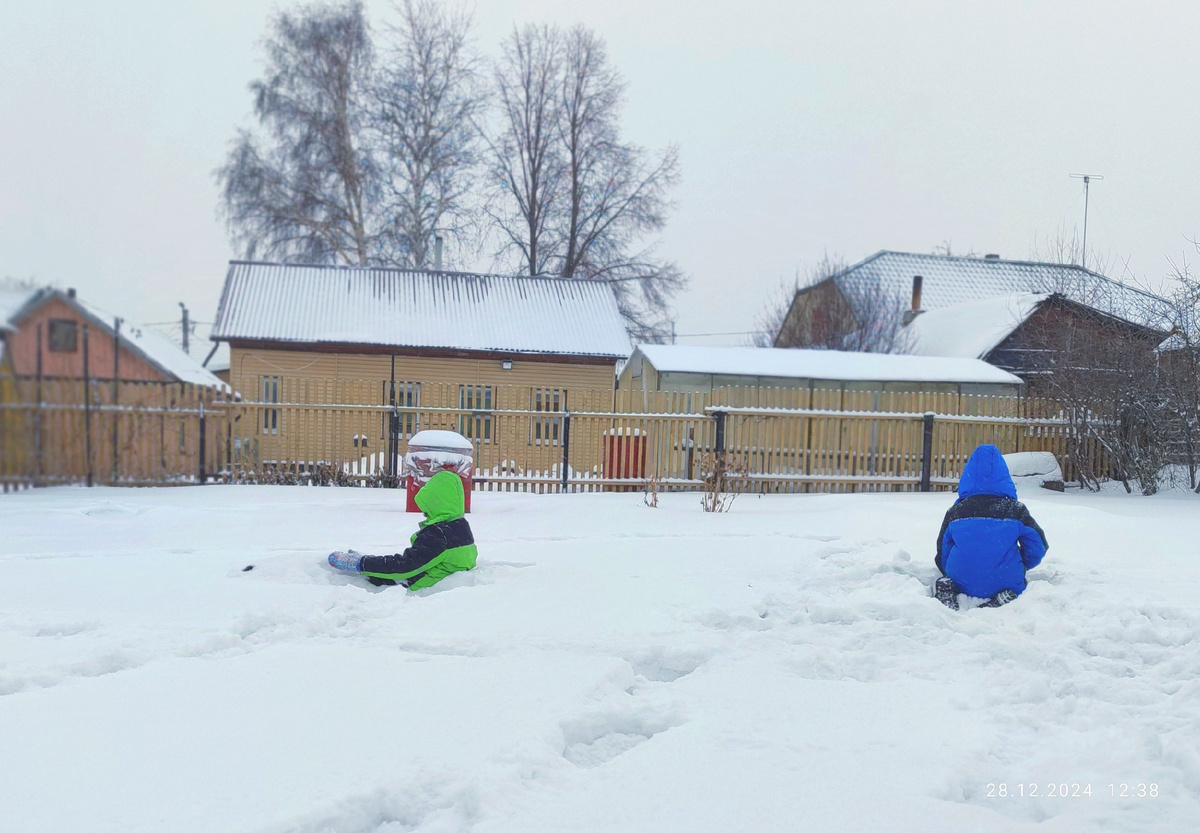 Весь декабрь жаловалась, что у нас нет снега. И что вы думаете? Вчера выпал!