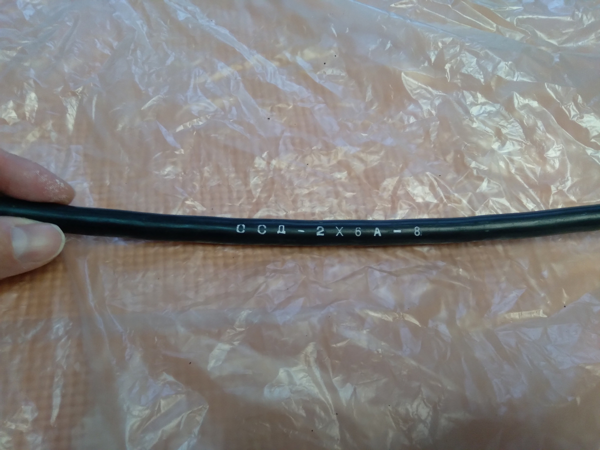 Фрагмент волоконно-оптического кабеля связи  ОСД-2х6А-8