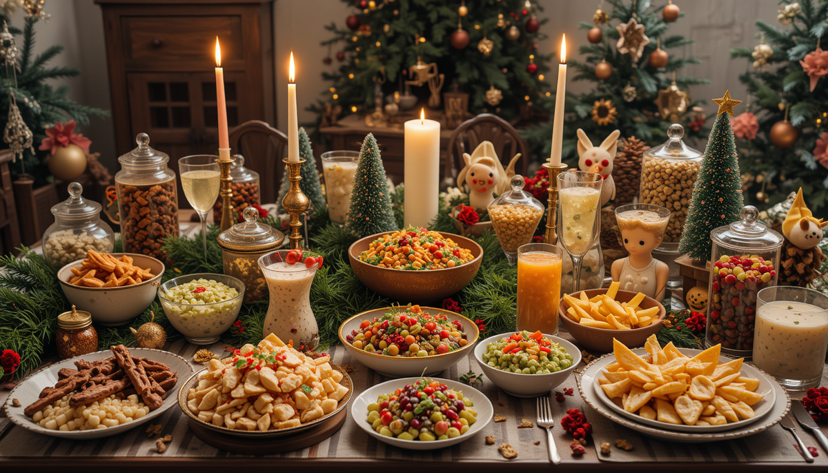 новогодний стол