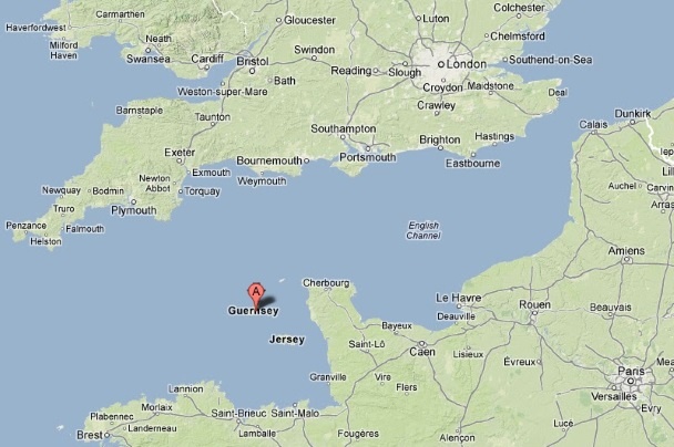 Государство Гернси на карте.