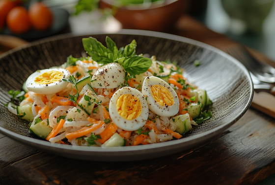    Готовим салат с кальмарами на новогодний стол