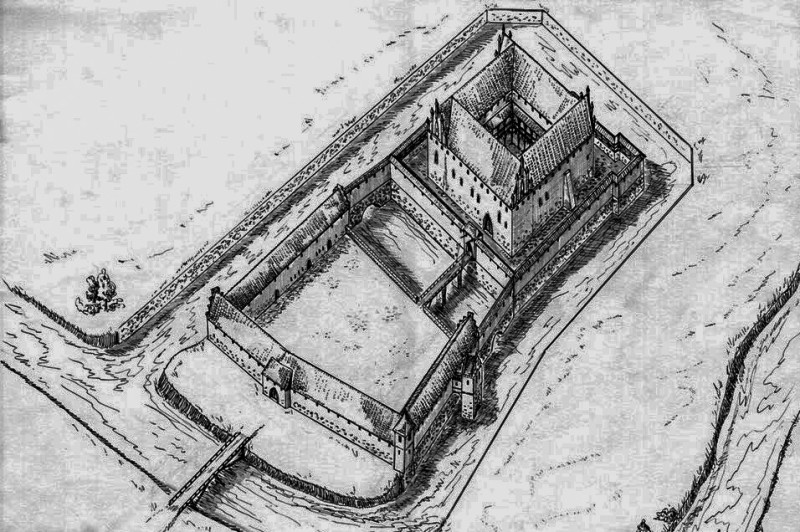 Старая карта замка Тапиау.
